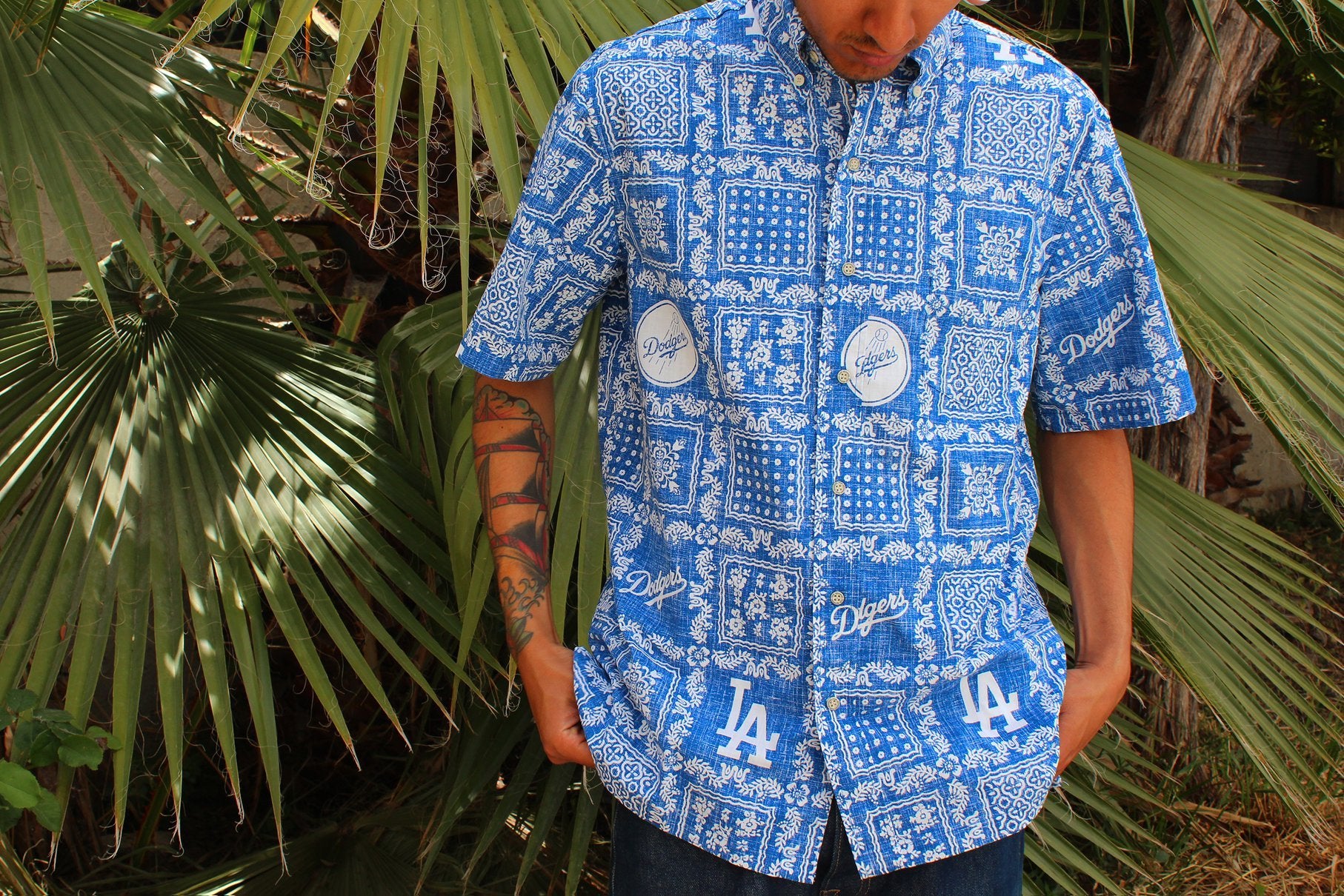 Vintage LOS ANGELES DODGERS MLB Reyn Spooner Cotton Hawaiian Shirt YM – XL3  VINTAGE CLOTHING