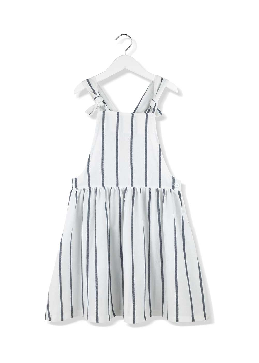 black and white dungaree dress