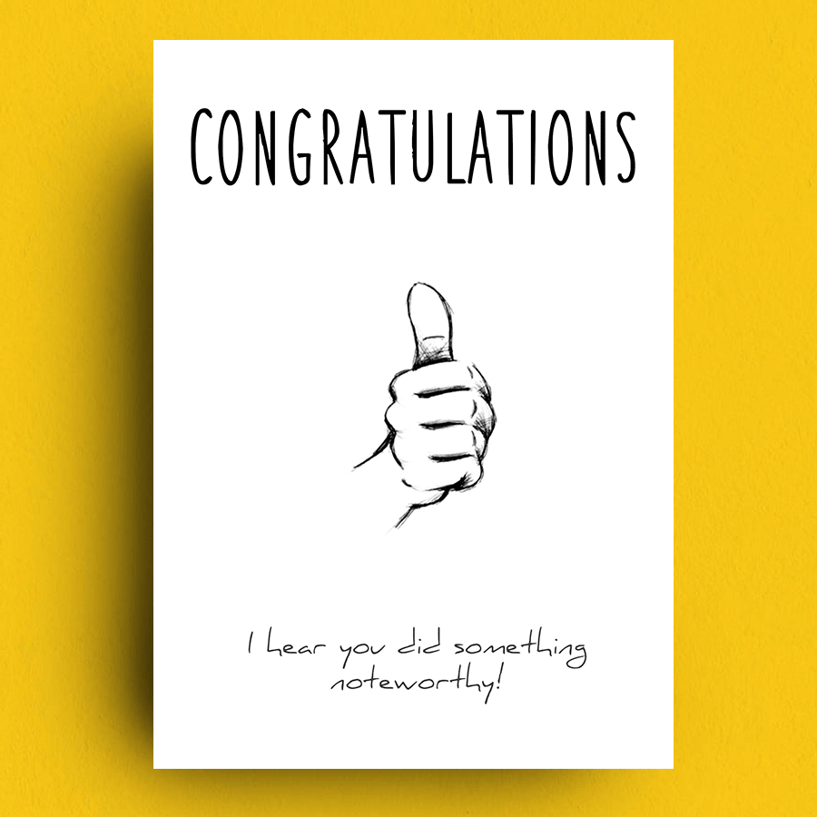 Congratulations | Humorous greeting card | Fab Cow