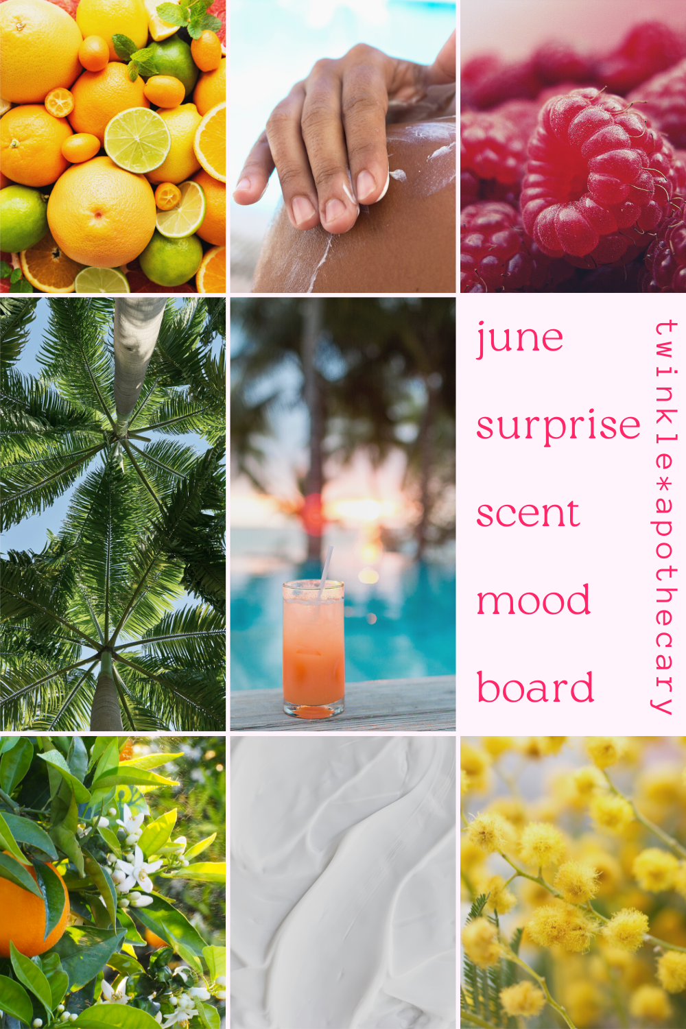 twinkle apothecary june surprise scent monthly mood board 