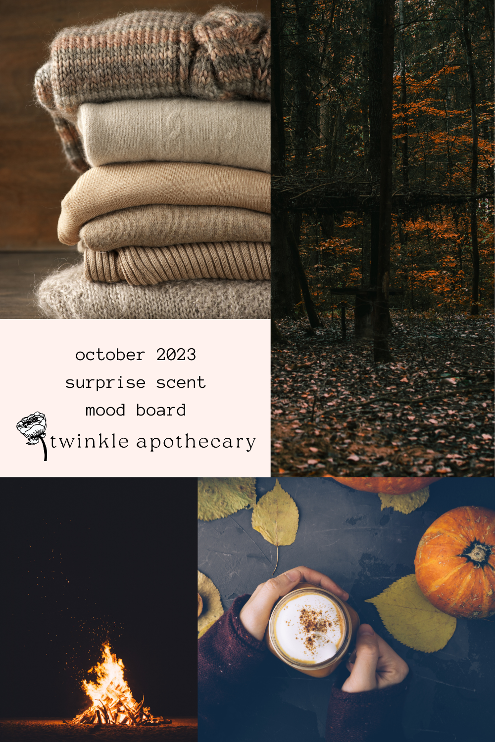 October's Surprise Scent Mood Board Twinkle Apothecary
