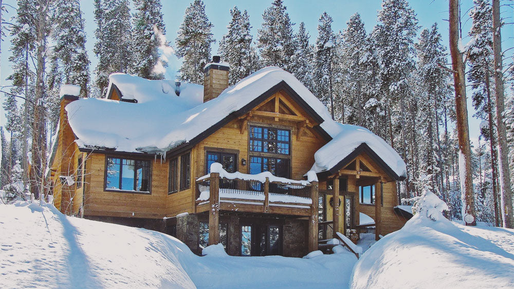 chalet and snow