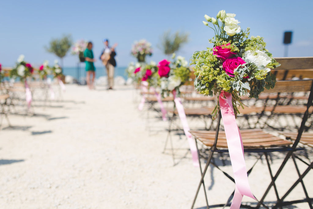 Idee per l'arredamento del matrimonio sulla spiaggia