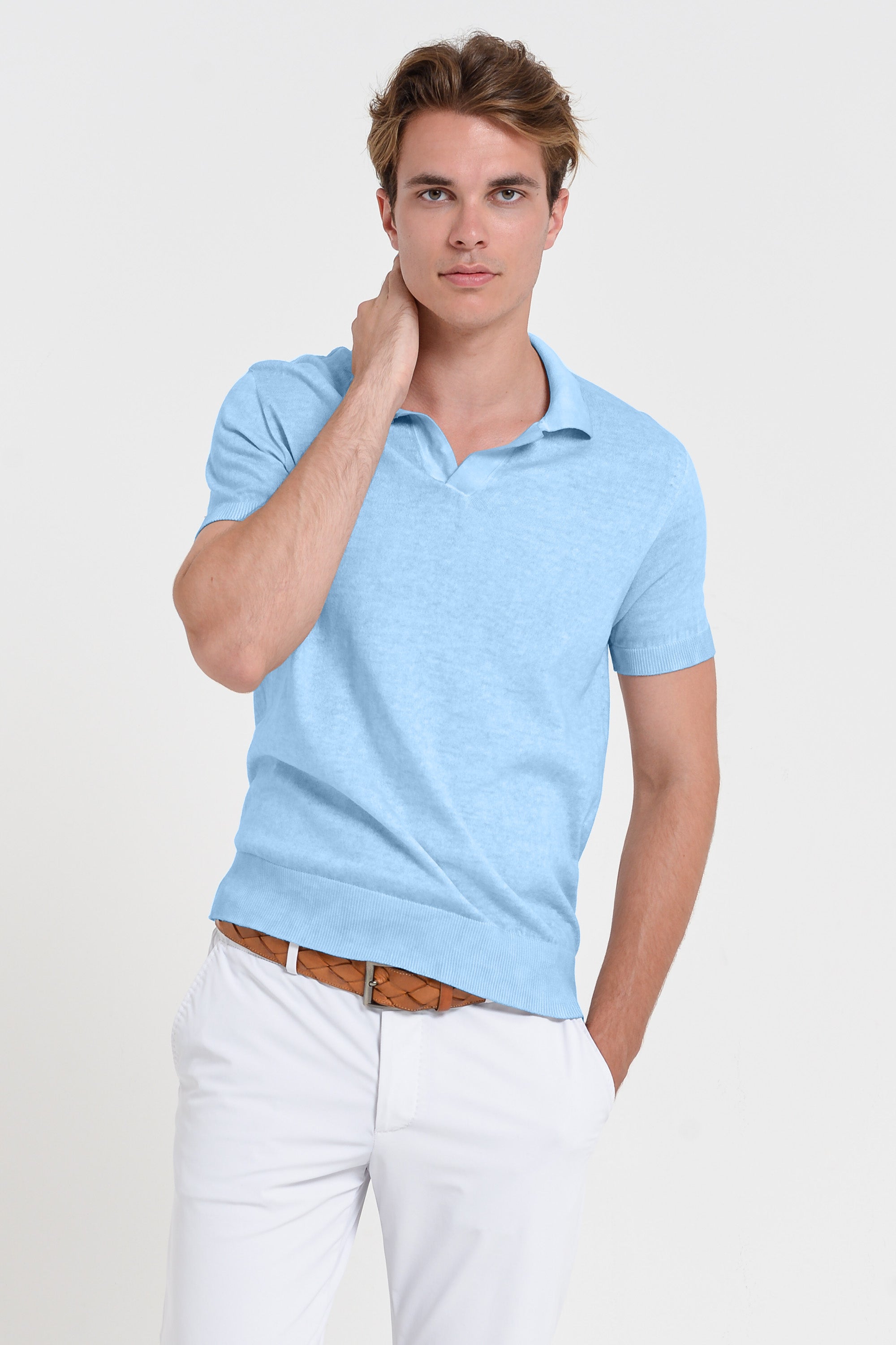 Navy Nico Knit Polo Shirt