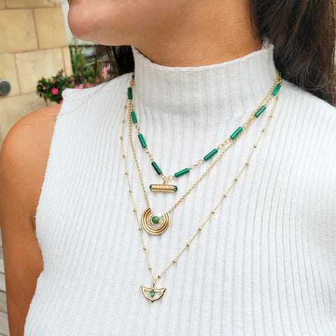 parkford green necklace layers
