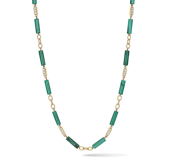 Palace Diamond Bead Chain Malachite