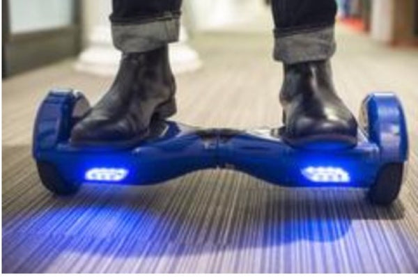 Blue Hoverboard in the Office