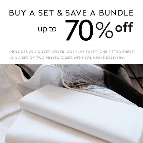 duvet cover Through Brambles on the Moon abstract painting black brush strokes on white Egyptian cotton up to 70% off