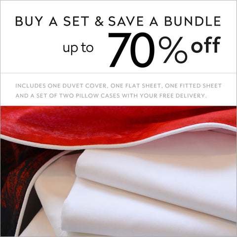 duvet cover La Sevillana Rebecca's Passion abstract painting red black up to 70% off