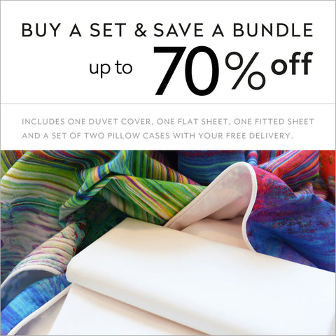 duvet cover Madagascar abstract painting multicolor up to 70% off