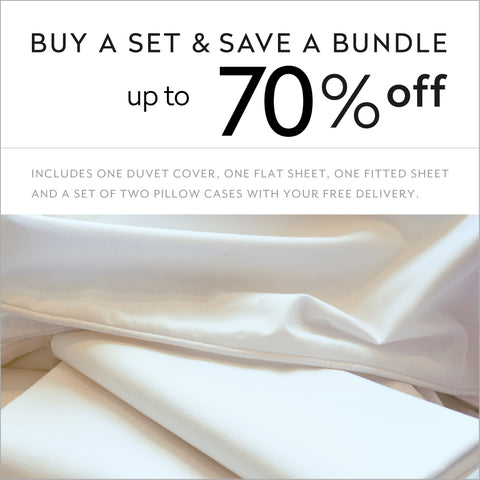 duvet cover Untouched Snow white Egyptian cotton up to 70% off