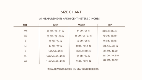 Size Chart – Fanm Mon