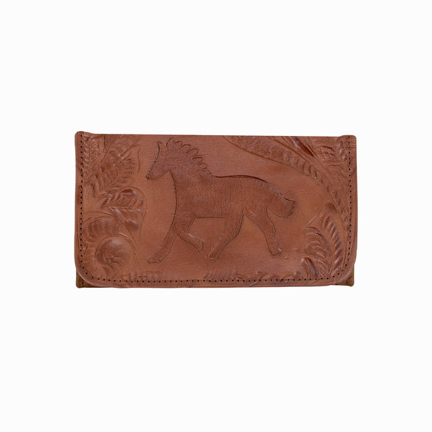 Genuine Horse Leather Vintage Trifold Men's Wallets