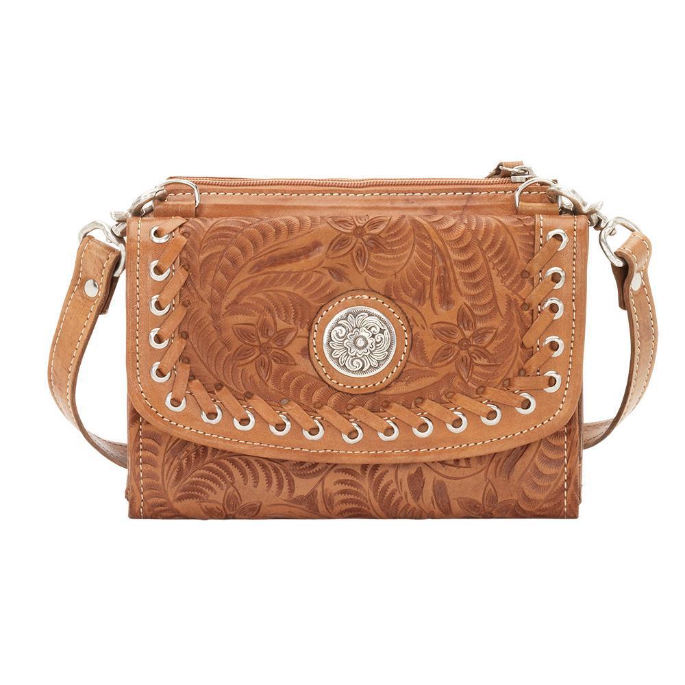 American West Cross My Heart Convertible zip top bucket tote: Handbags:  Amazon.com