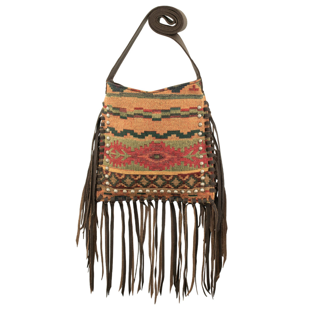 CW20309 Western Style Cow Fringe Hobo/Crossbody bag