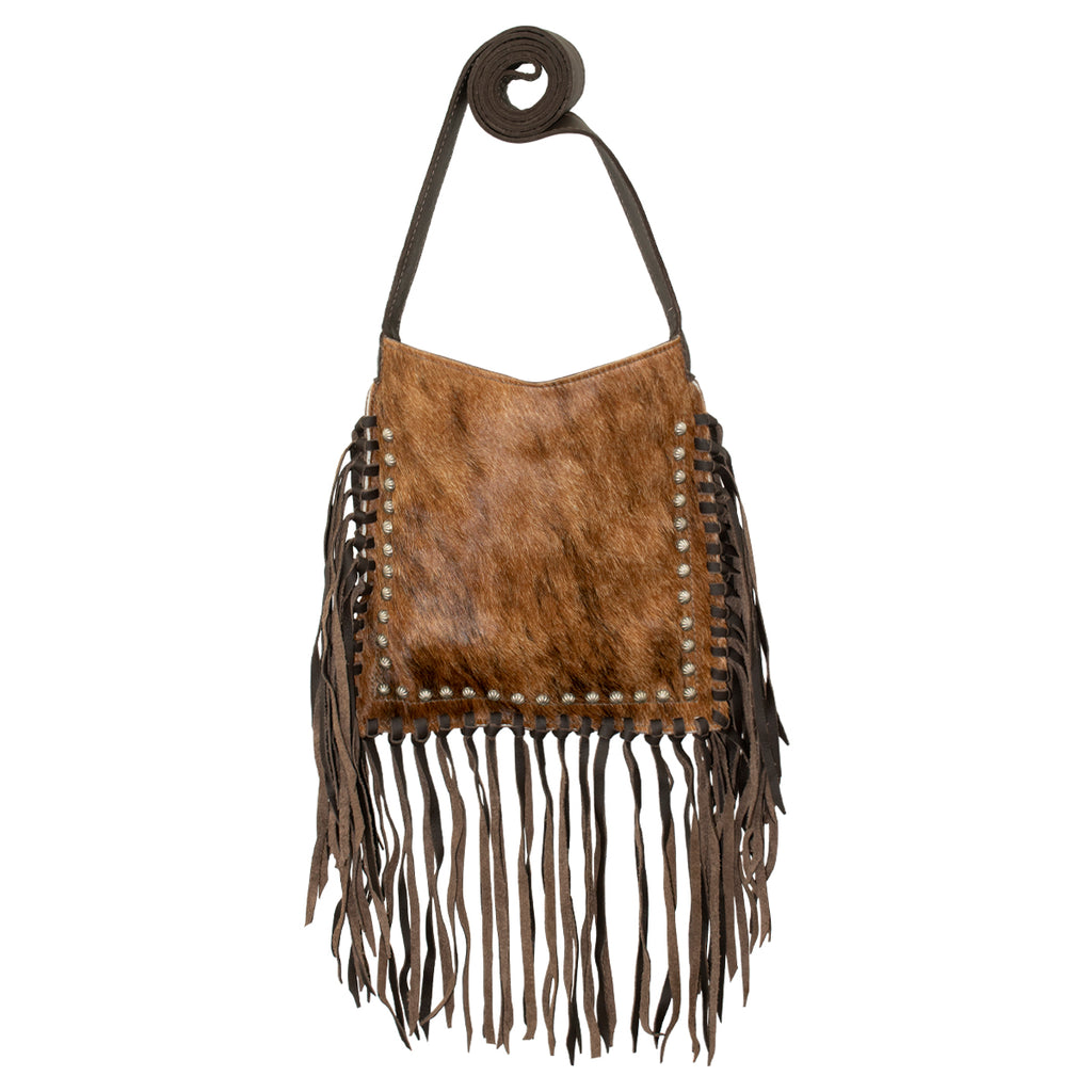 CW20309 Western Style Cow Fringe Hobo/Crossbody bag