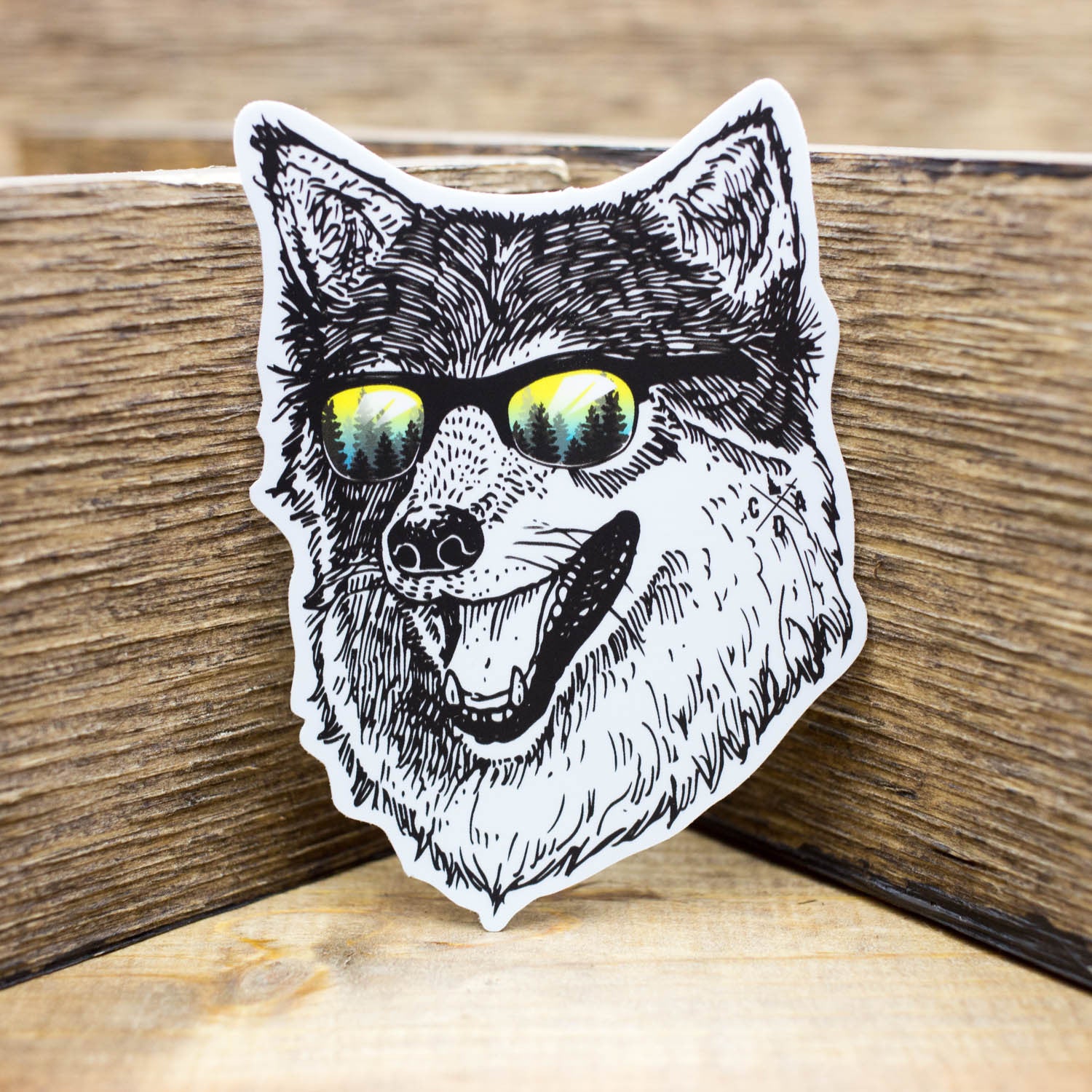 Wilderness Wolf Sticker CDA IDAHO Clothing Company