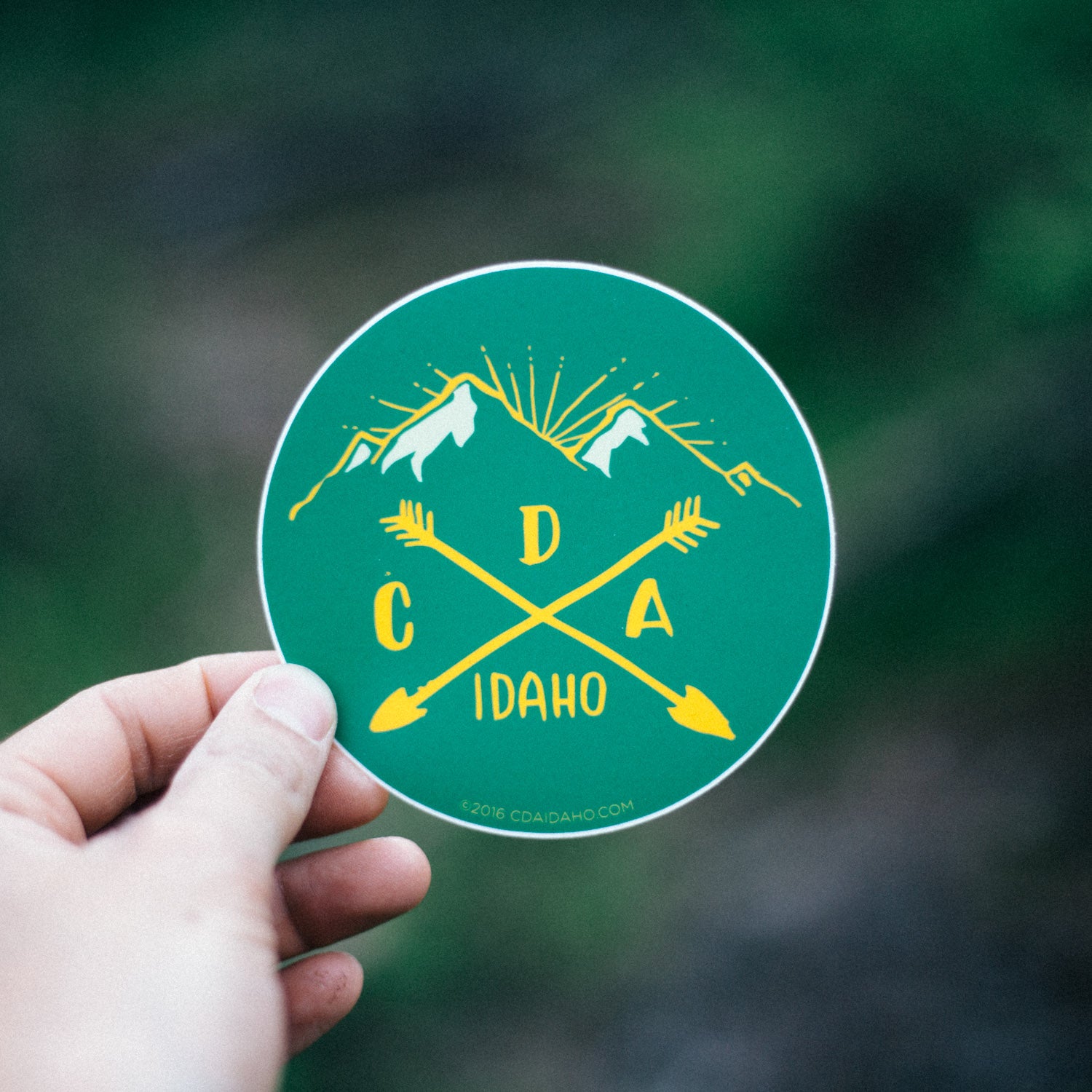  Camping  Logo  Sticker CDA IDAHO Clothing Company