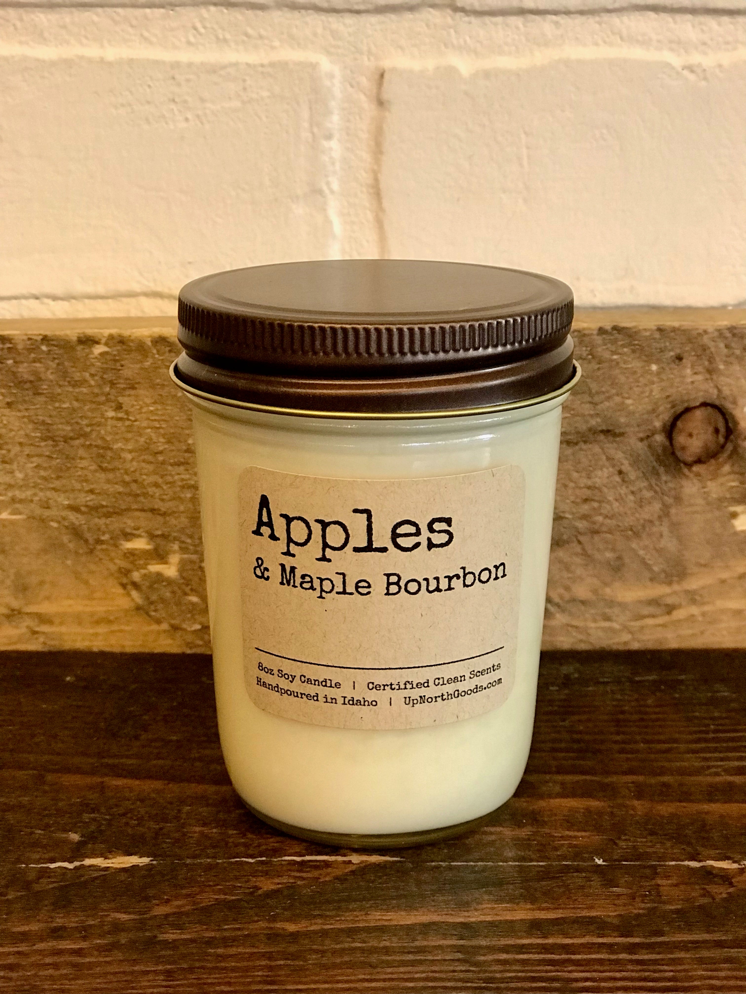 Apples & Maple Bourbon 8oz Soy Candle by Up North Goods