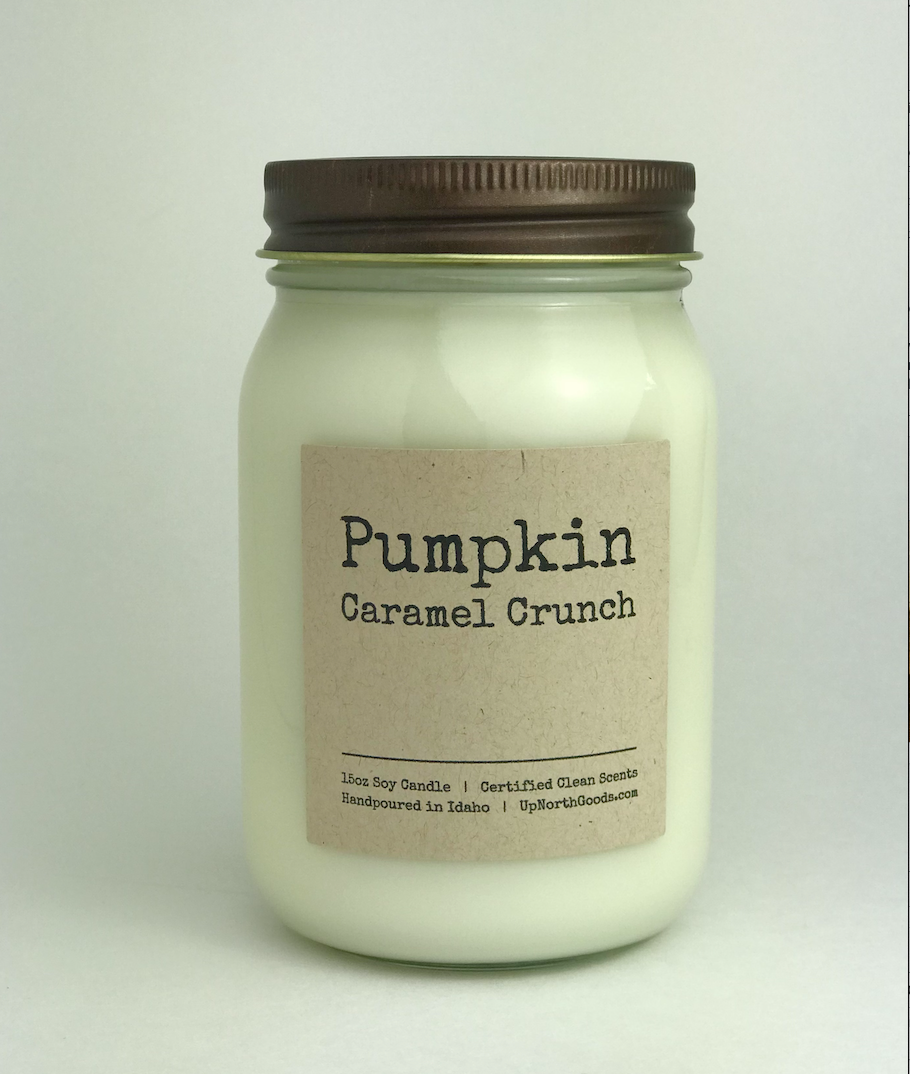 Pumpkin Caramel Crunch 15oz Soy Candle by Up North Goods