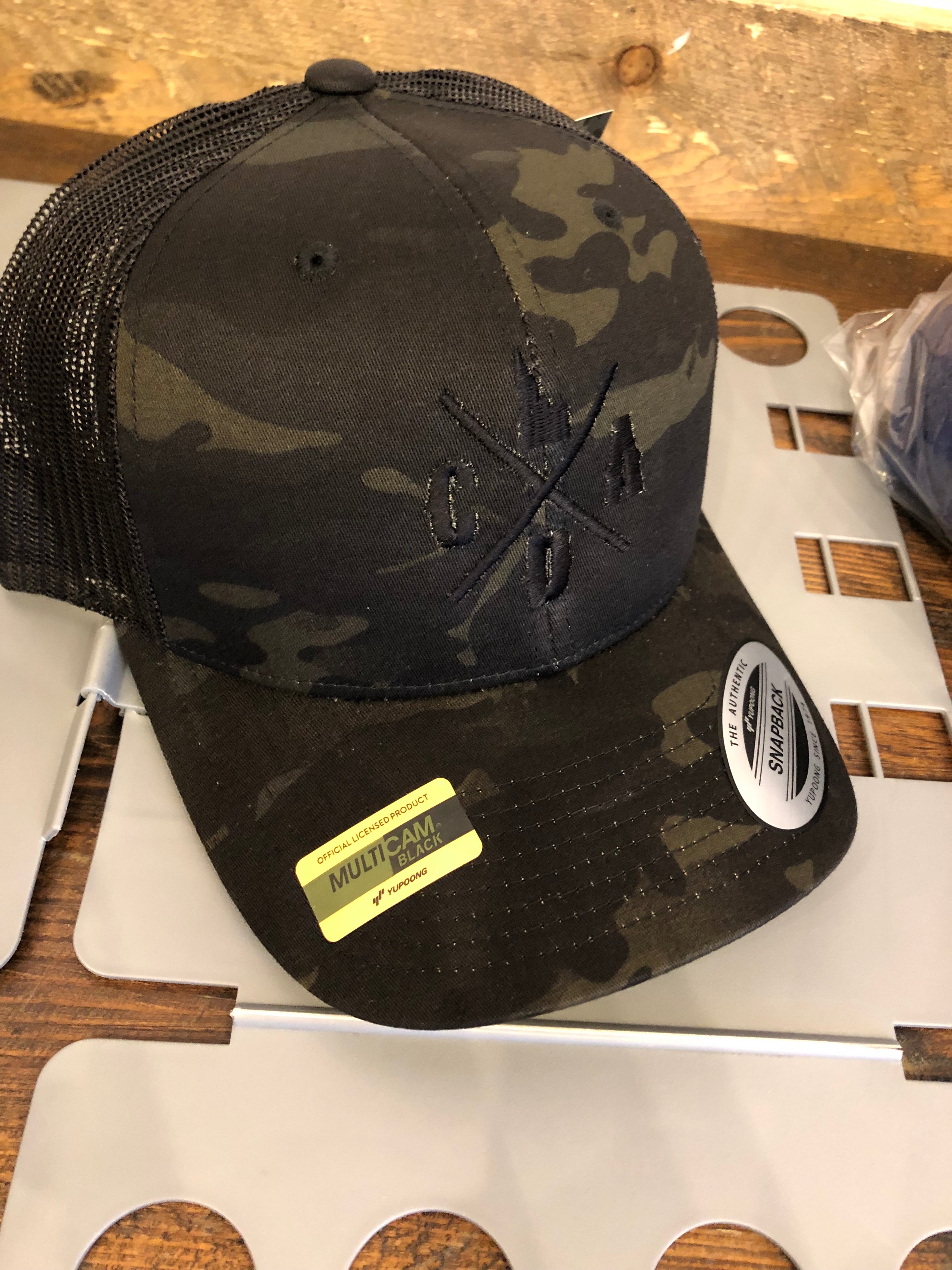 Dark Camo Black Logo Hat