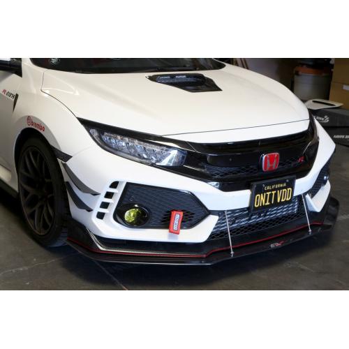 Apr Carbon Fiber Front Bumper Canard 2017 2019 Honda Civic