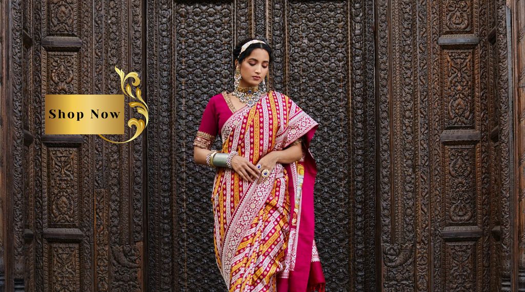 Red_Handloom_Pure_Malda_Silk_Banarasi_Baluchari_Saree_With_Horse_Pallu_WeaverStory