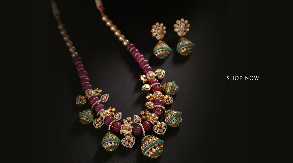 Ashna_Necklace_Set_With_Moissanite_Polki_And_Semi_Precious_Stones_Handcrafted_In_Pure_Silver_WeaverStory_01