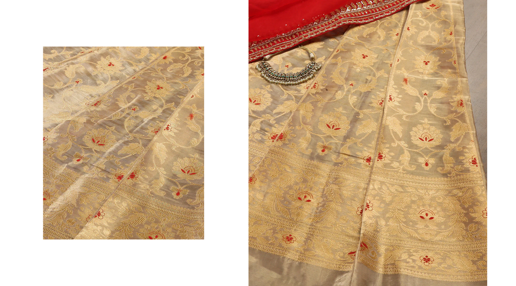 Handloom_Gold_Pure_Tissue_Silk_Banarasi_Lehenga_WeaverStory