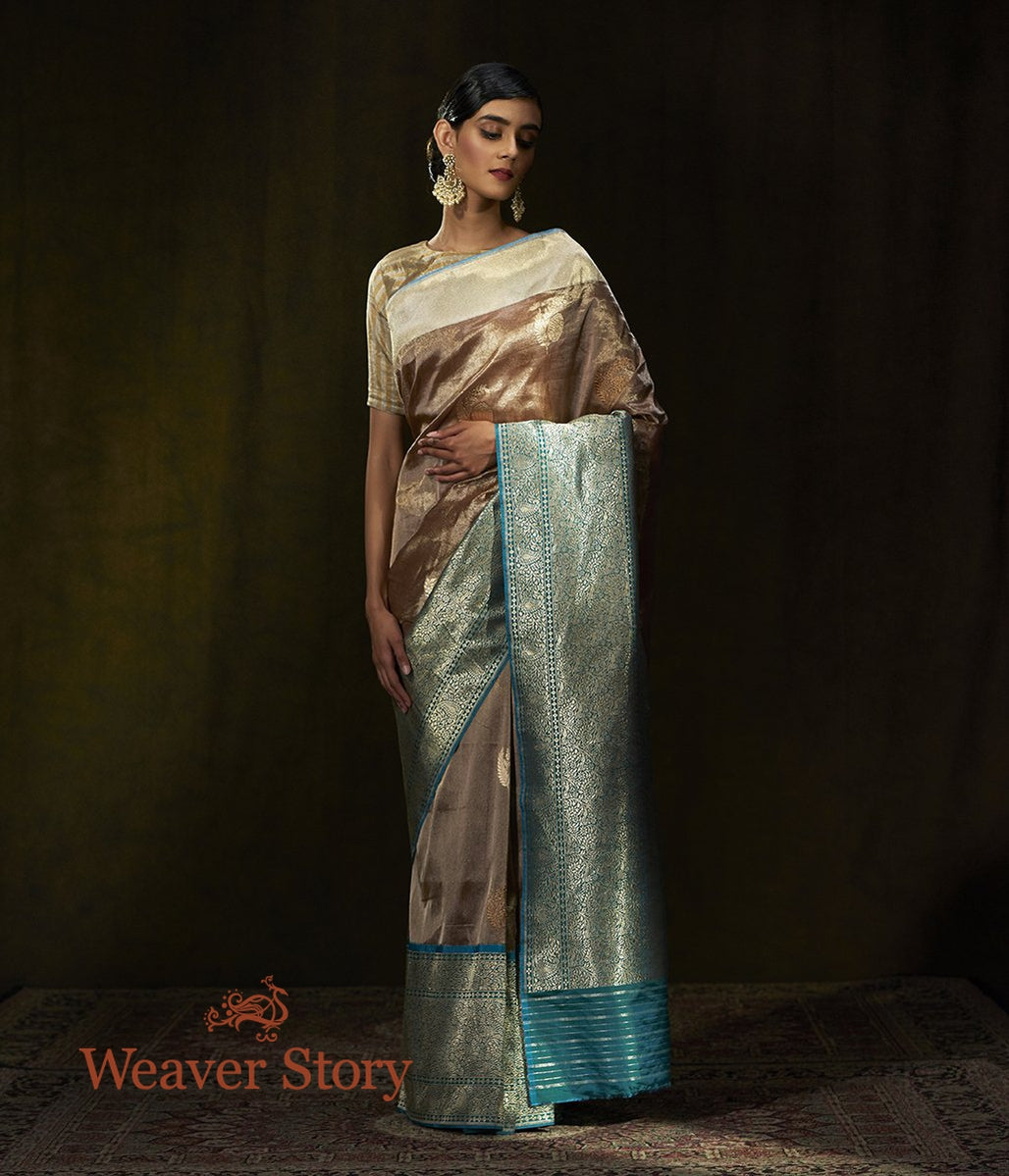 Handwoven_Copper_and_Brown_Tone_Silk_Tissue_Saree_WeaverStory_01