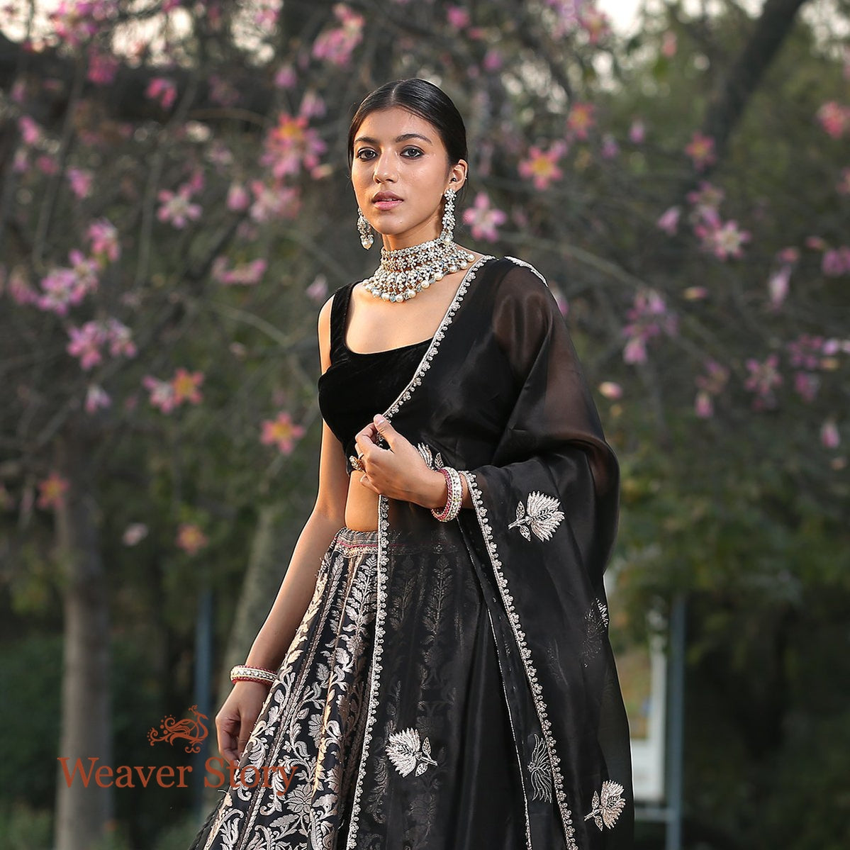 Shafnufab Women's Meti silk Lehenga Choli In Black Colour – Shafnu Fab