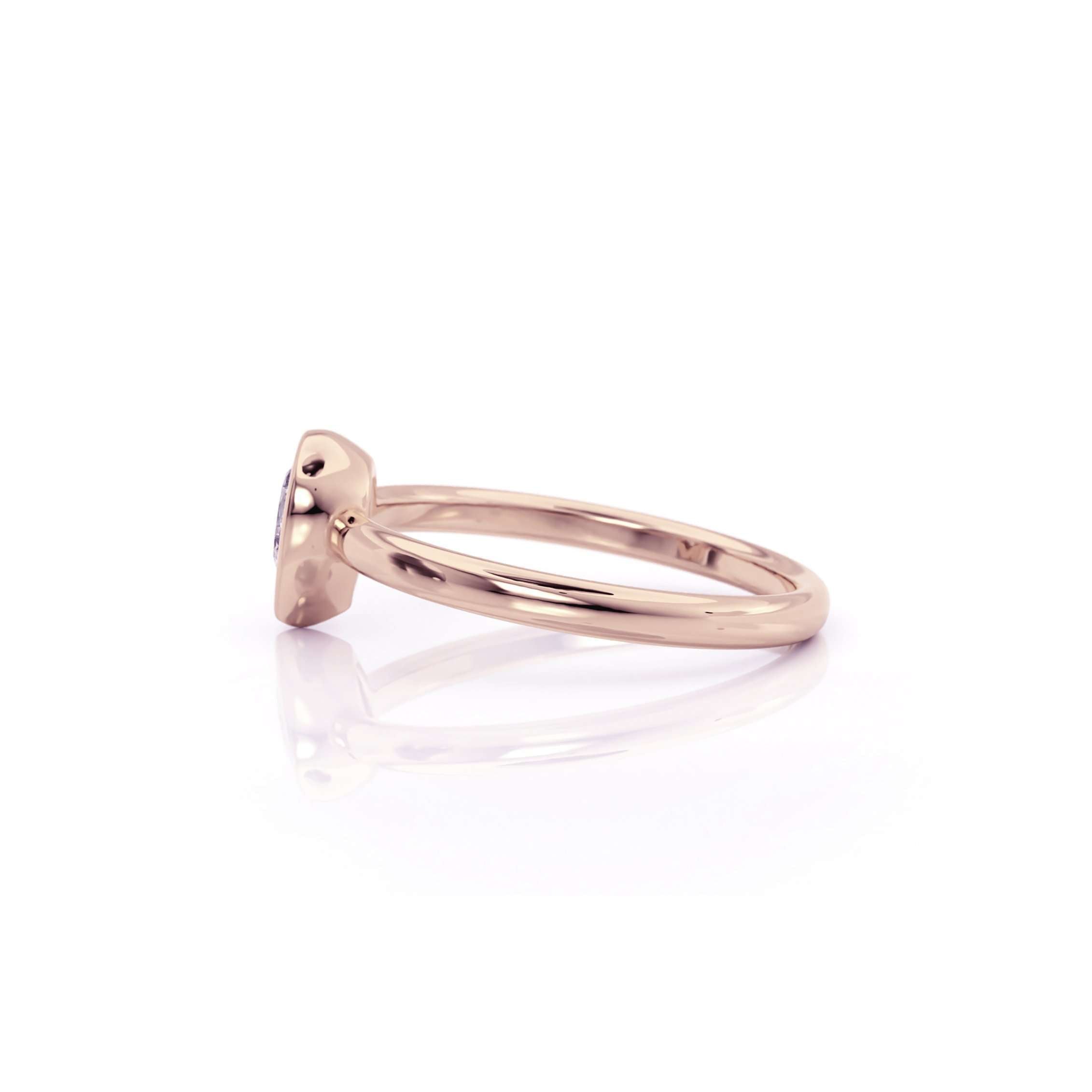 Classic Bezel Pear Ring