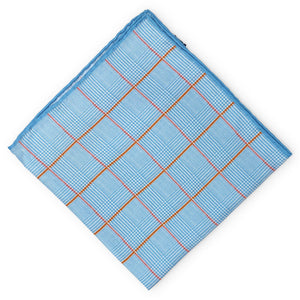 South Shore: Silk Pocket Square - Aqua - Collared Greens - South Shore Linens