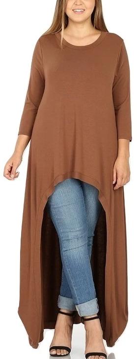 Anna Bella Plus Size High Low Tunic Top 