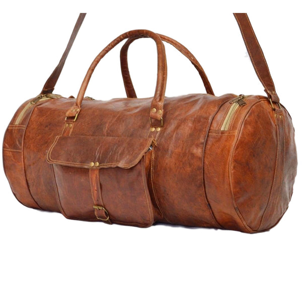 Vintage Leather Travel Bag for Men and for Women.