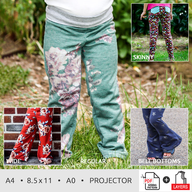 Flare Leggings Pattern Jazz Pants Pdf Sewing Pattern Girls Leggings 2 Sizes  2-14 - Etsy | Leggings pattern, Jazz pants, Pants pattern