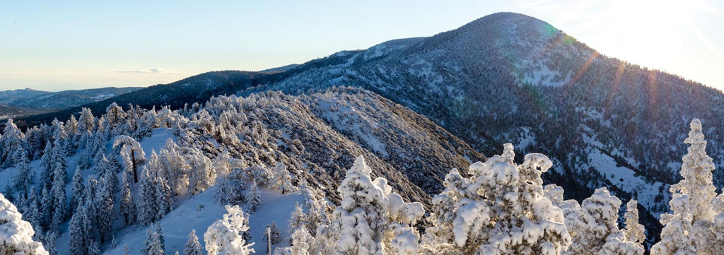 view of big bear mountain resort covered in snow