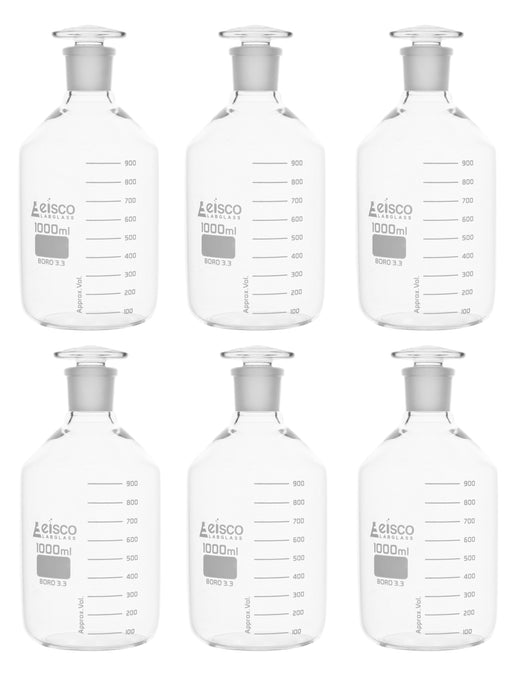 Wheaton 215240 Narrow Mouth Reagent Bottle, Clear Glass, 1000mL - B5561-4 -  General Laboratory Supply