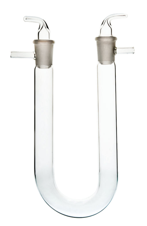 吸收管，氯化钙U型塞，直径125 mm。20毫米