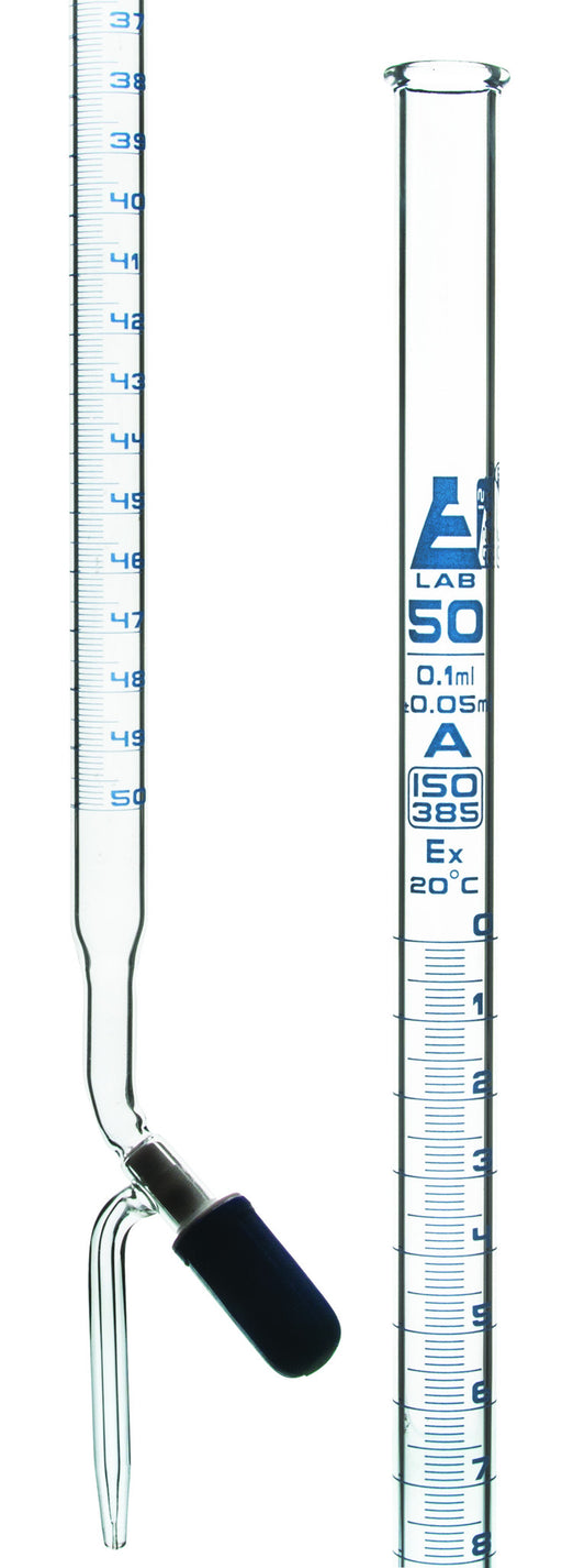 滴管-聚四氟乙烯轮流旋塞，a级，50ml，白色刻度