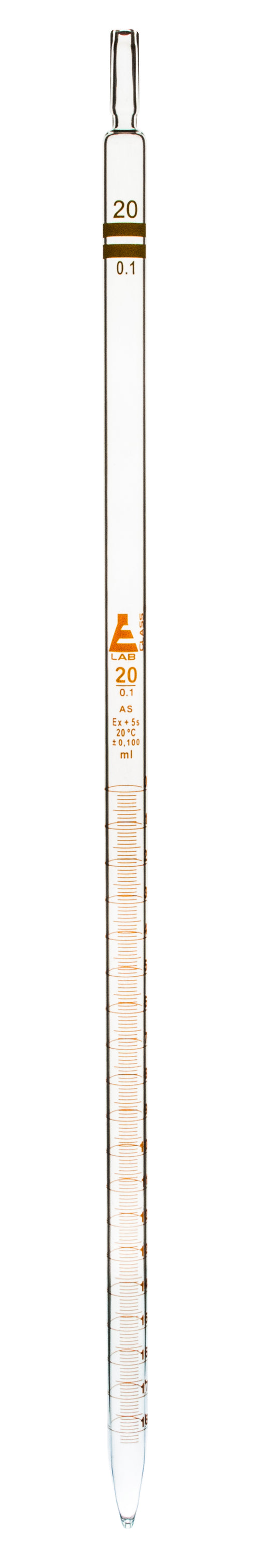 &#27431;&#23453;&#20307;&#32946;&#23448;&#32593;&#36827;&#20837;Pipette,20ml-类AS,容忍+0.100-Amber毕业-颜色代码,Yeal-SodaGlass-Eisco实验室