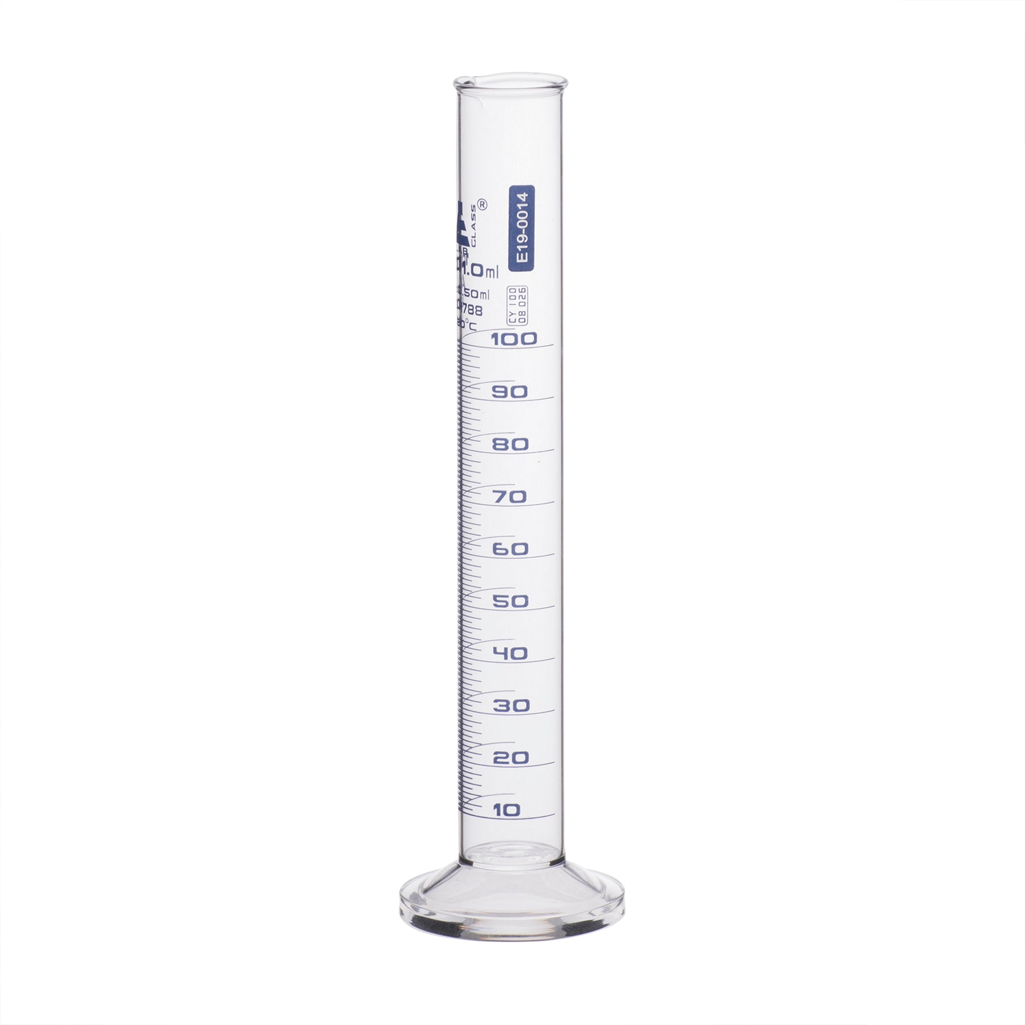 Graduated Cylinder 100ml Class A Round Base Borosilicate Glass — Eisco Labs 5414