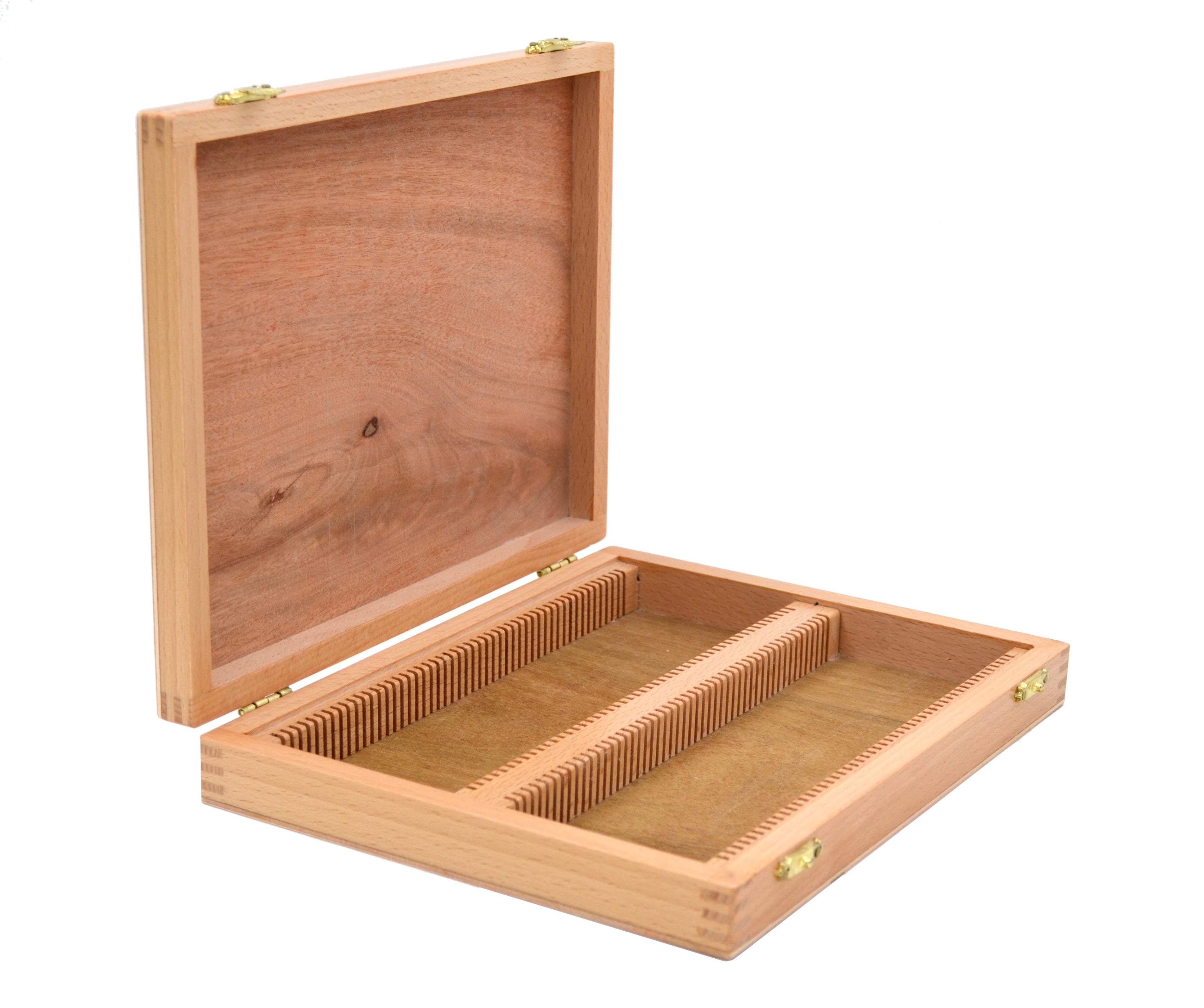 Wooden Slide Box for 100 slides, with Latches- Fits 75x25mm Slides - E ...