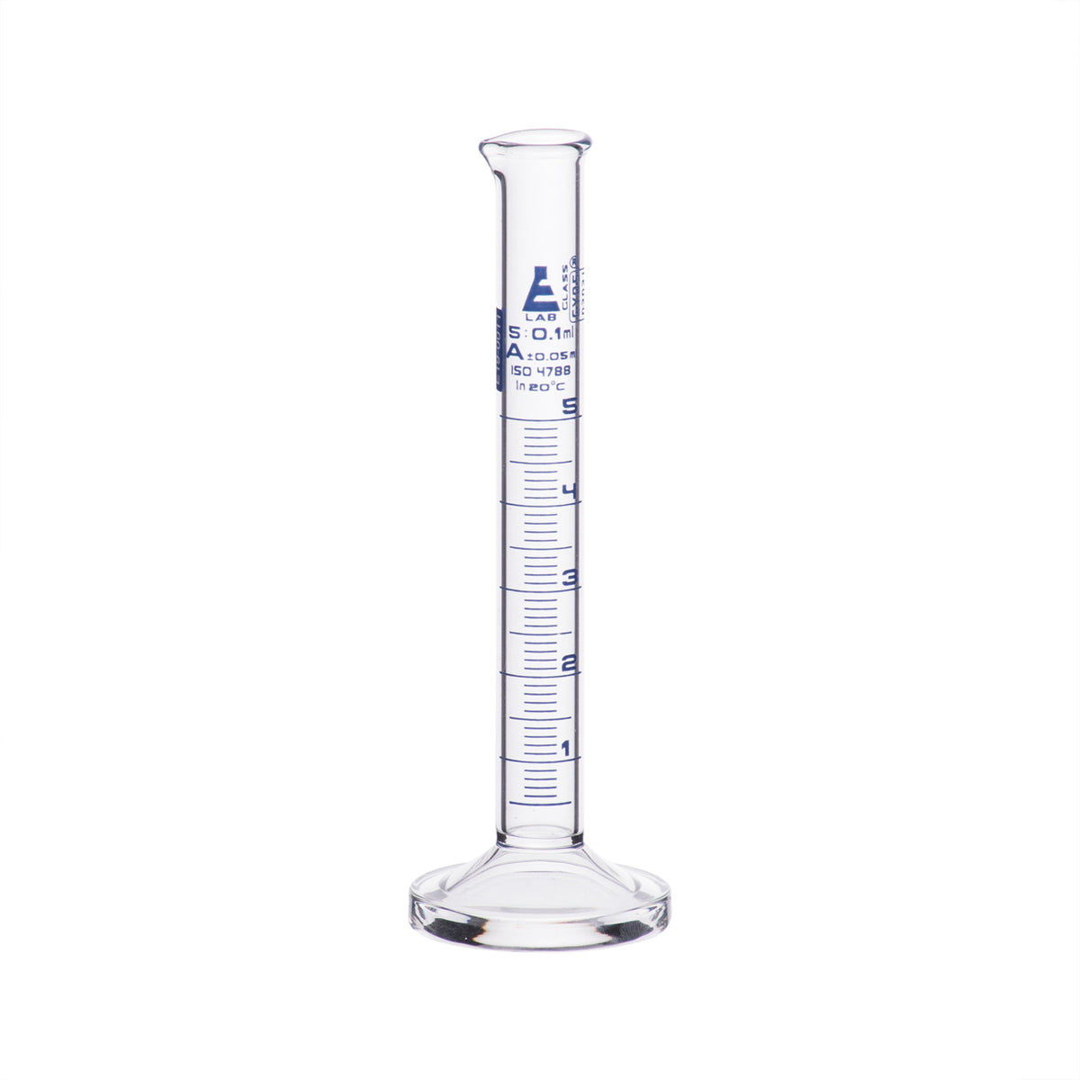 Graduated Cylinder 5ml Class A Round Base Borosilicate Glass — Eisco Labs