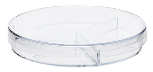 25pk培养皿 -  100 x 15mm-三个隔间 - 聚苯乙烯