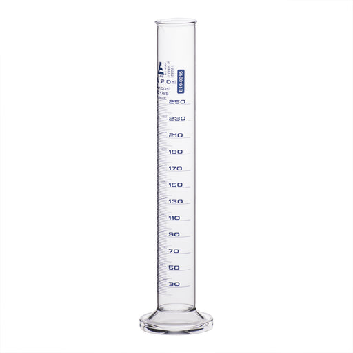 Graduated Cylinder, 250mL - Class A - Squat Form - Hexagonal Base