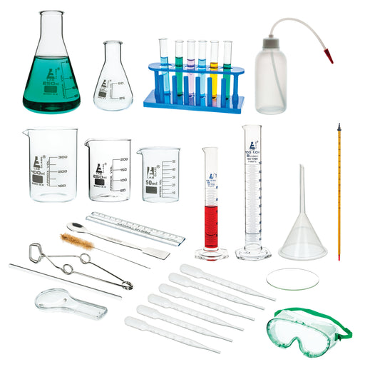 实验室入门工具包- 32件-玻璃器皿和塑料器皿-选择设备的基本测量，科学方法和化学介绍-埃斯科实验室欧宝体育官网进入