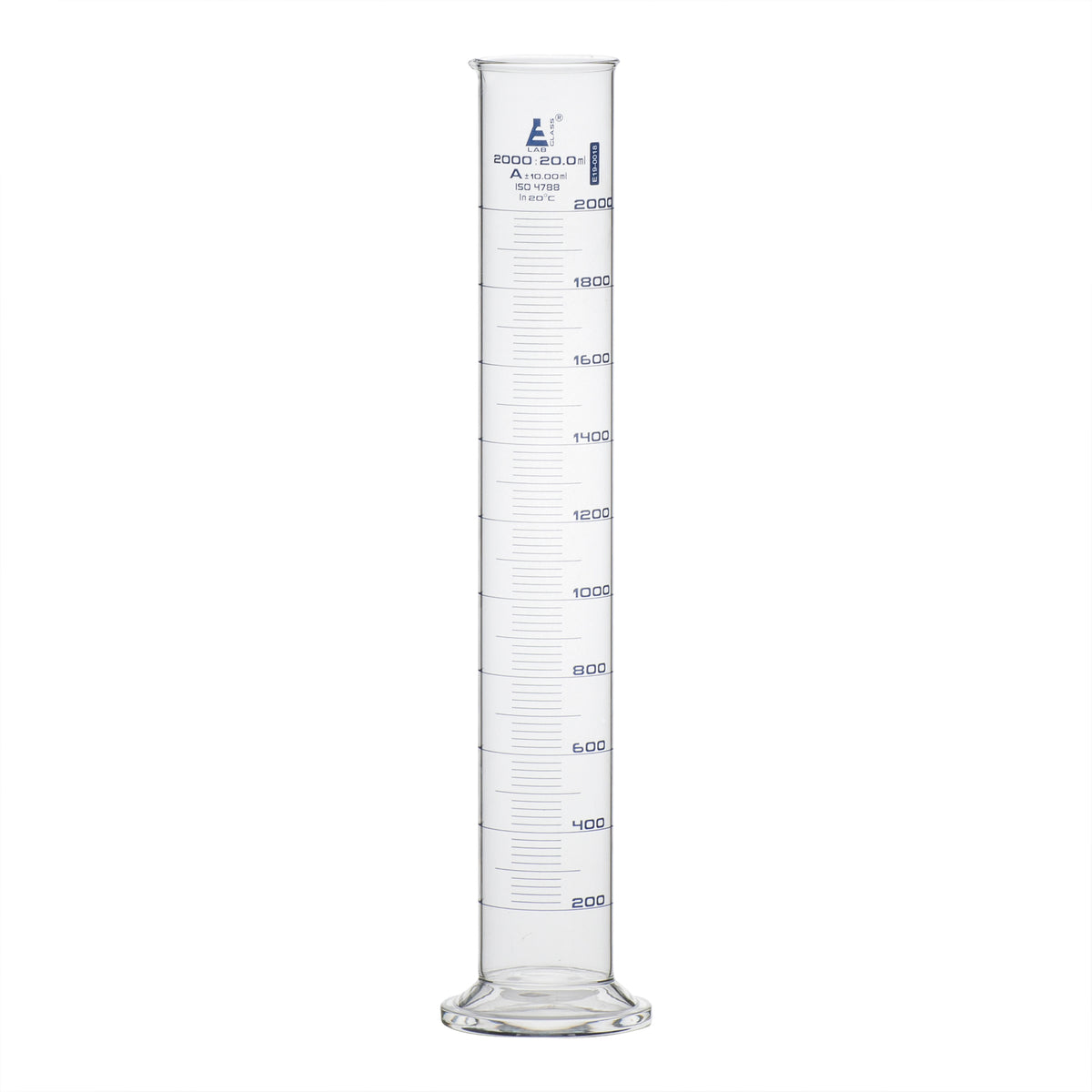 Graduated Cylinder 2000ml Class A Round Base Borosilicate Glass — Eisco Labs 2240