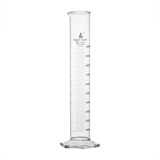 StonyLab 4-Pack Borosilicate Glass 100ml Heavy Wall Graduated Cylinder Measuring Cylinder - 100ml