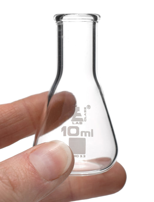 Borosilicate Glass Erlenmeyer Flask, 3000 ml, 600 ml Graduations